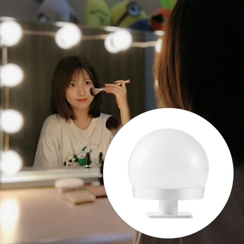 Espejo de maquillaje para dormitorio, lámpara de pared de 3 colores, tocador con tira de interruptor, bombillas LED regulables para Baño