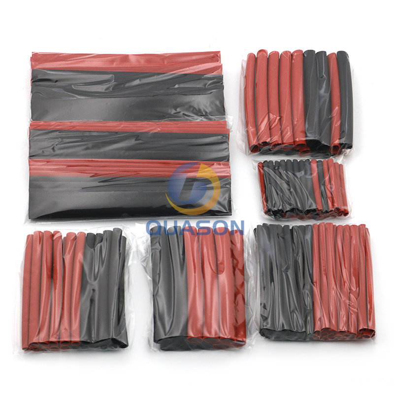 Kits de tubos de Cable eléctrico para coche, envoltura de Tubo termorretráctil, manga, surtido de 8 tamaños, colores mezclados, 127 Uds./328 Uds.