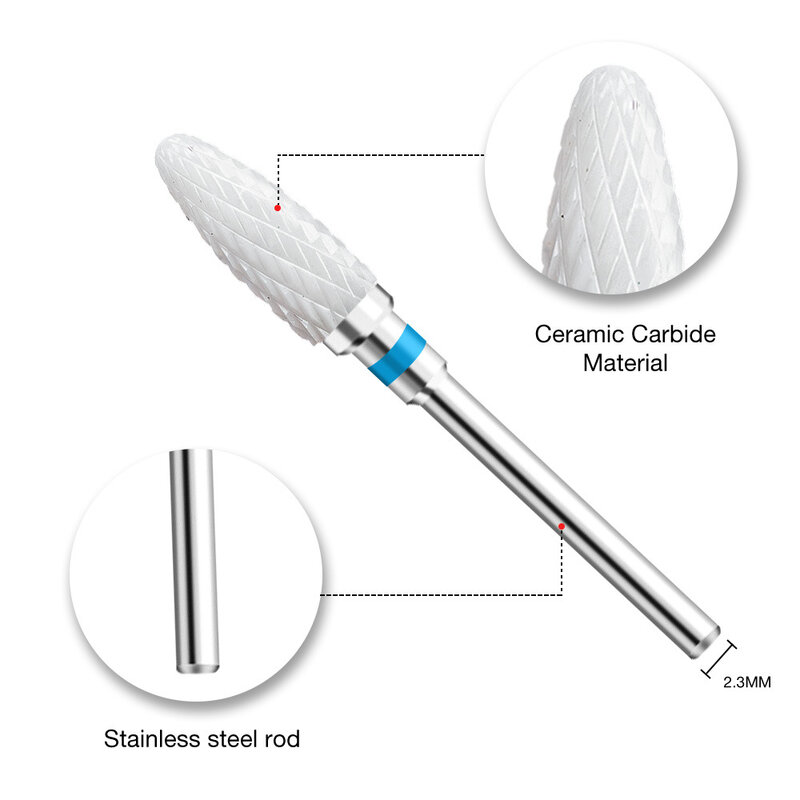 Ceramic Nail Drill Bits Manicure Drills Milling Cutter Electric Nail Files Cuticle Remove Equipment Accessories  bits nail drill