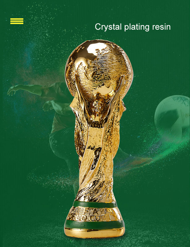 โลกถ้วยฟุตบอลยุโรปฟุตบอล Trophy Hercules ถ้วย Champion Golden Figurines ของที่ระลึกทรงกลมผู้เล่น Honor Decor แฟนของขวัญ