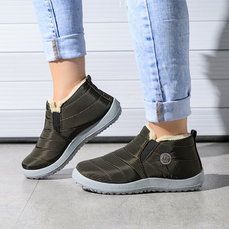 New Waterproof Women Winter Shoes Sneakers Thick Fur Women Casual Shoes Outdoor Chunky Sneakers Flat Trainers Shoes Woman Mujer