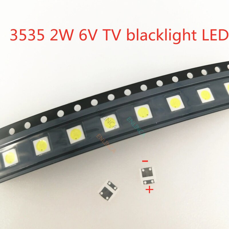 LG 이노텍 LED, 100 개, 2W, 6V, 3535 년식 최신 오리지널 LED, TV 응용 프로그램용 쿨 화이트 LCD 백라이트