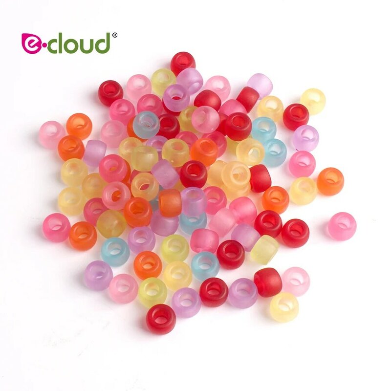 100pcs/Bag Dreadlock Braids Hair Beads Multicolor Bracelet Jewelry Pony Beads 4mm Hole Hair Ring Clips Hair Accessory for Kids