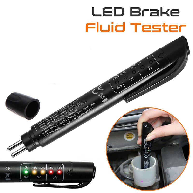 Universal freio fluido testador ferramentas de diagnóstico preciso qualidade do óleo verificação 5led indicador caneta teste fluido freio do veículo automático