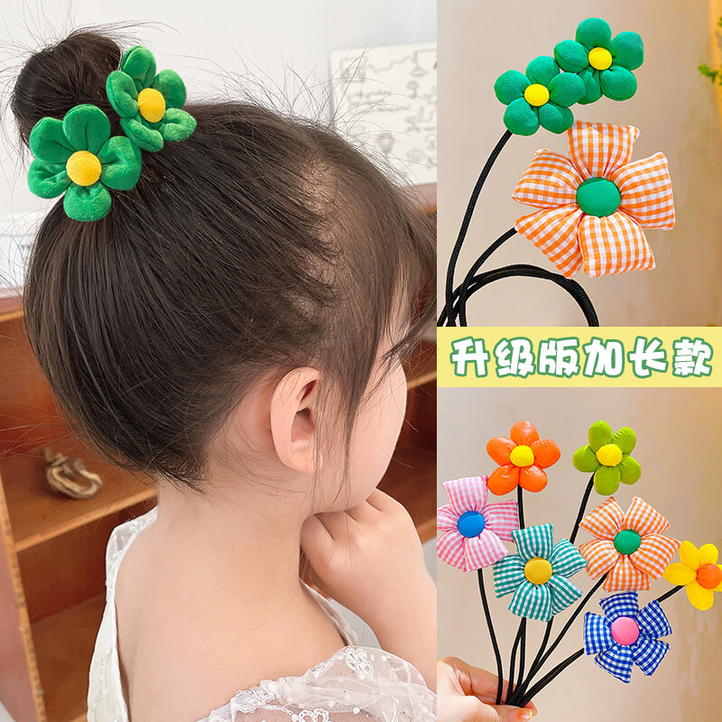 Children flower hair rod lazy ball head hair artifact new girl girl flower hair accessories female headdress