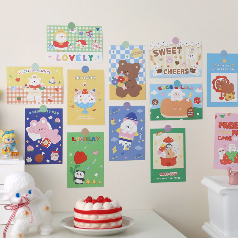 30 sztuk śliczne dekoracyjne karty ścienne sypialnia pocztówka dekoracje ścienne karty