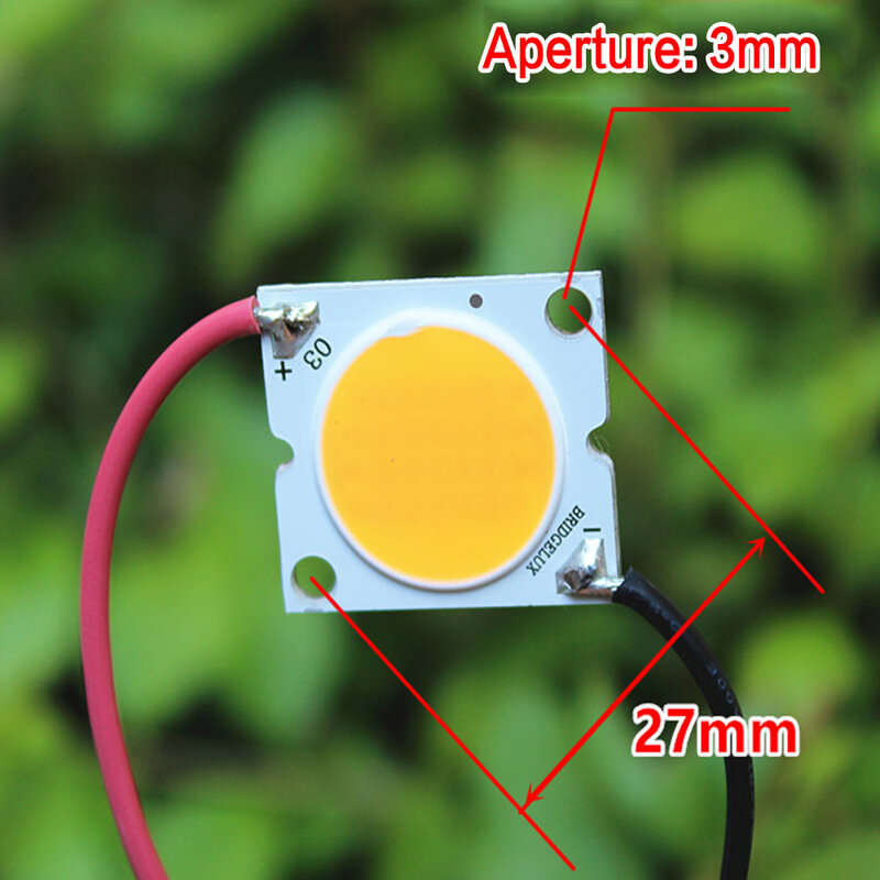 1PCS DC 15V 5000K 30W 2A Cold white color super bright LED lamp beads LED light chip for Integrated Spotlight with Wire
