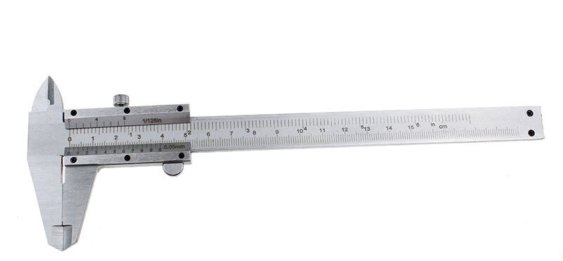 1pc vernier caliper 150mm 0.02 1/128 0.05 ferramenta de medição do calibre deslizante dentro do exterior profundidade passo micrômetro pinças medição