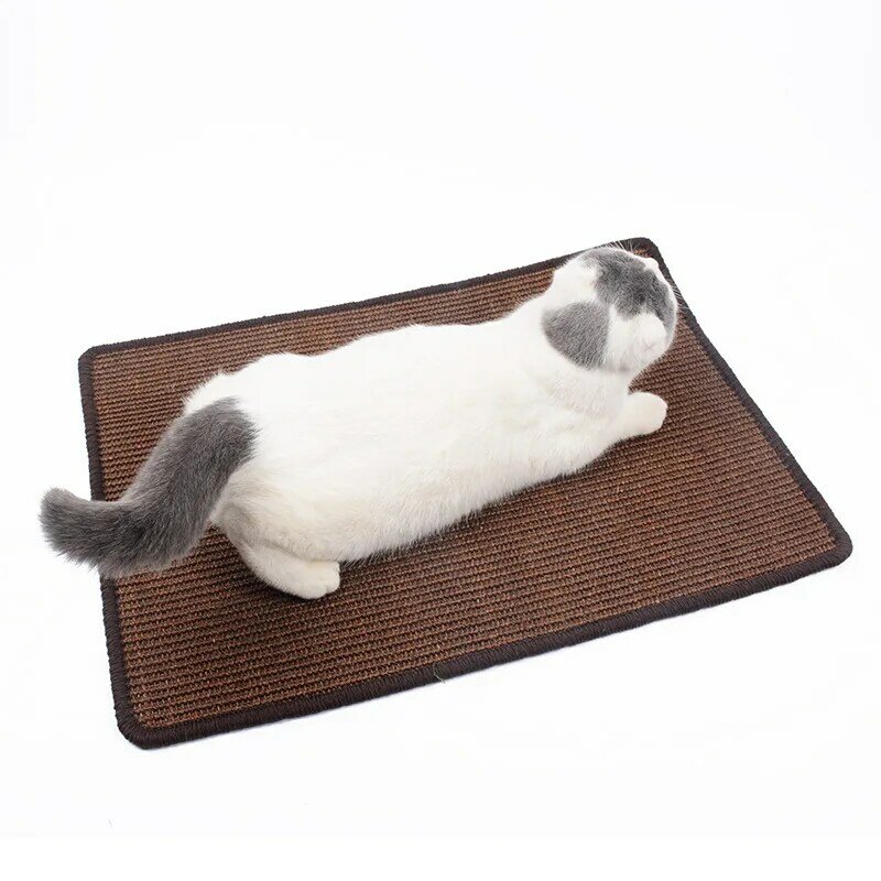 Meow-alfombrilla para rascar para gatos, accesorio para mascotas, alfombra para dormir, sisal, juguete para rascar