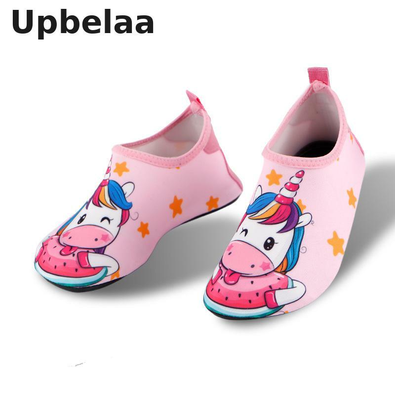 Детская обувь, для мальчиков и девочек, нескользящие носки для плавания с изображением русалки, детские тапочки, домашняя обувь