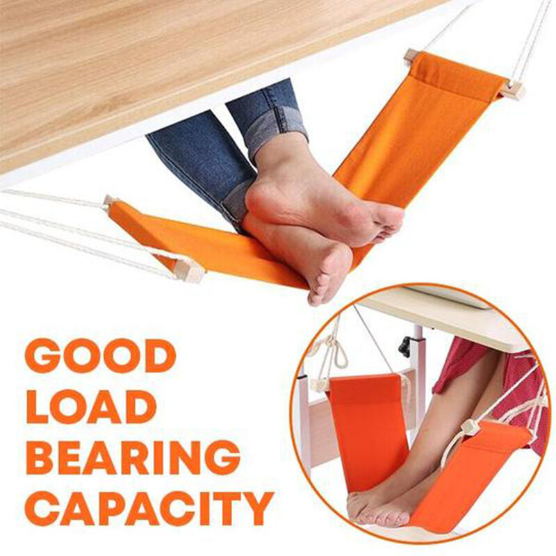 Desk Feet Resting Hammock Home Office Working Portable Foot Support Canvas Breathable Hammock