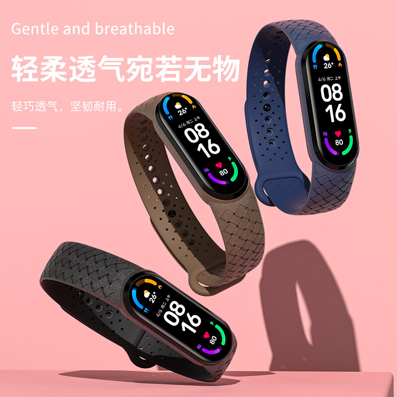 Silicone Strap For Xiaomi Mi Band 5 mi band 6 Replacement Bracelet Mi5 miband 6 5 4 3 Sports Wristbands for mi band 6 5 correa