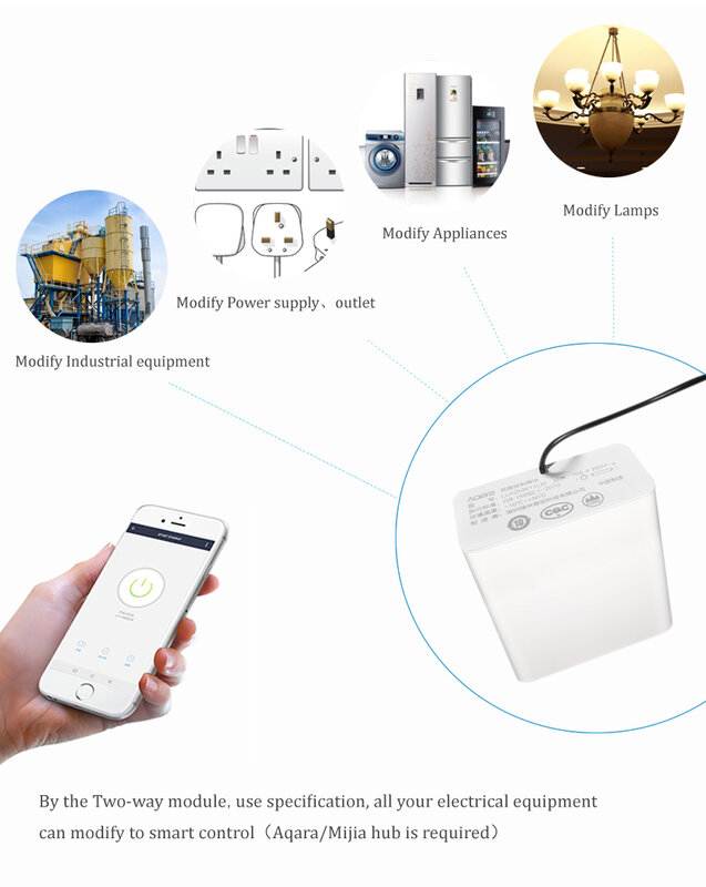 Aqara-Módulo de relé para el Hogar Inteligente, controlador inalámbrico de doble canal, Control bidireccional, compatible con Apple Homekit Mi Home App