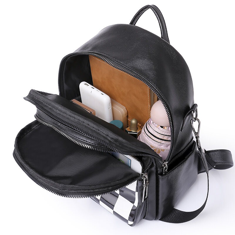 Рюкзак YILIAN из мягкой кожи, новинка 2022, модный вместительный рюкзак в клетку, женская сумка для отдыха и путешествий