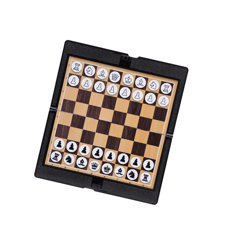 Plastic Checkers Set International Draughts Chess Foldable Board Magnetic Child Kids