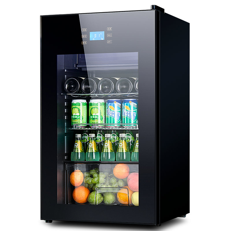 Odino飲料クーラー冷蔵庫-95l容量自立型および内蔵ガラスドア付きキッチンバーオフィス用冷蔵庫