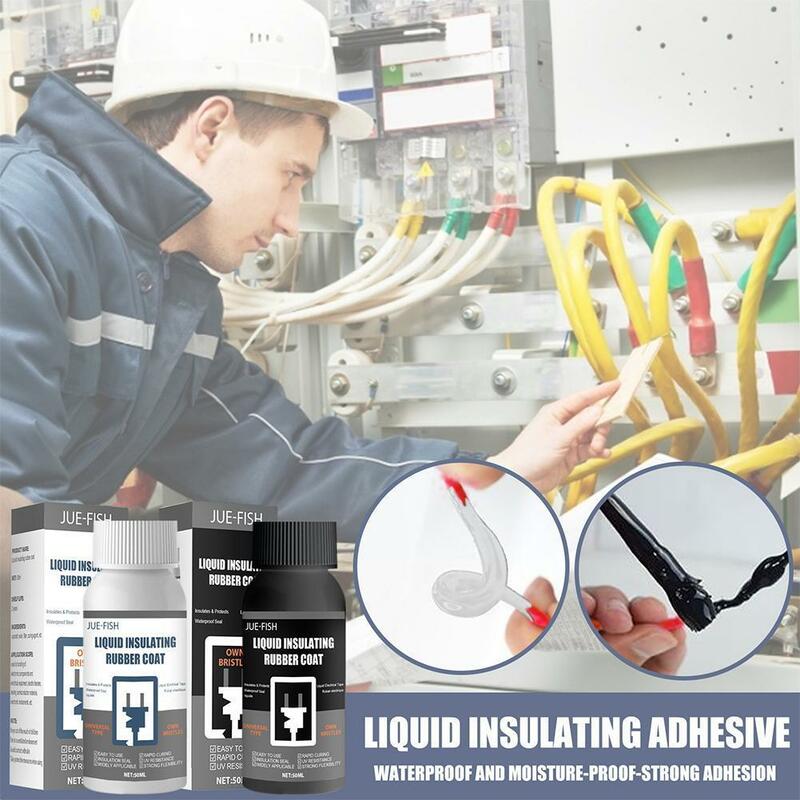 Liquid Electrical Tape Glue Strong Sealing Waterproof Dielectric Coating Heat-Resistant for Electrical Data Cable Sealant 5 O4O4