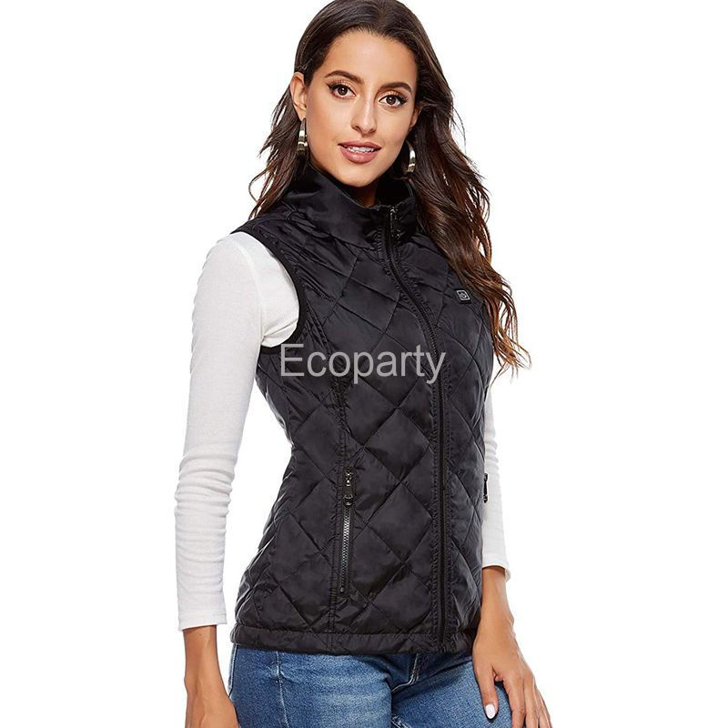 Chaleco de algodón con calefacción para mujer, traje de calefacción eléctrica infrarroja USB, chaqueta térmica Flexible, cálida, Otoño e Invierno