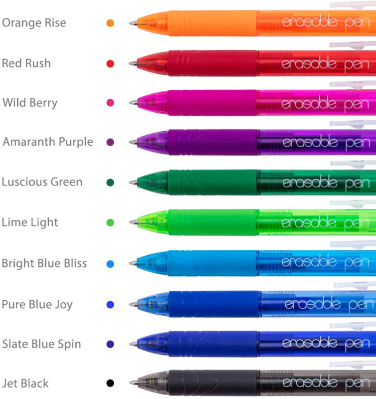 0.7mm Magic cancellable Pen Press Gel Pen Set 8 colori cancellabile ricarica asta Gel inchiostro cancelleria penne retrattili manico lavabile asta