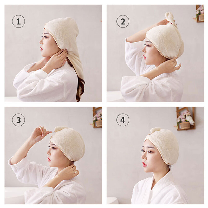 Kobiety ręcznik do włosów domu ręczniki frotte wytrzeć do włosów ręczniki kąpielowe ręcznik z mikrofibry szybkie suche włosy ręcznik do suszenia suszenie włosów łazienka
