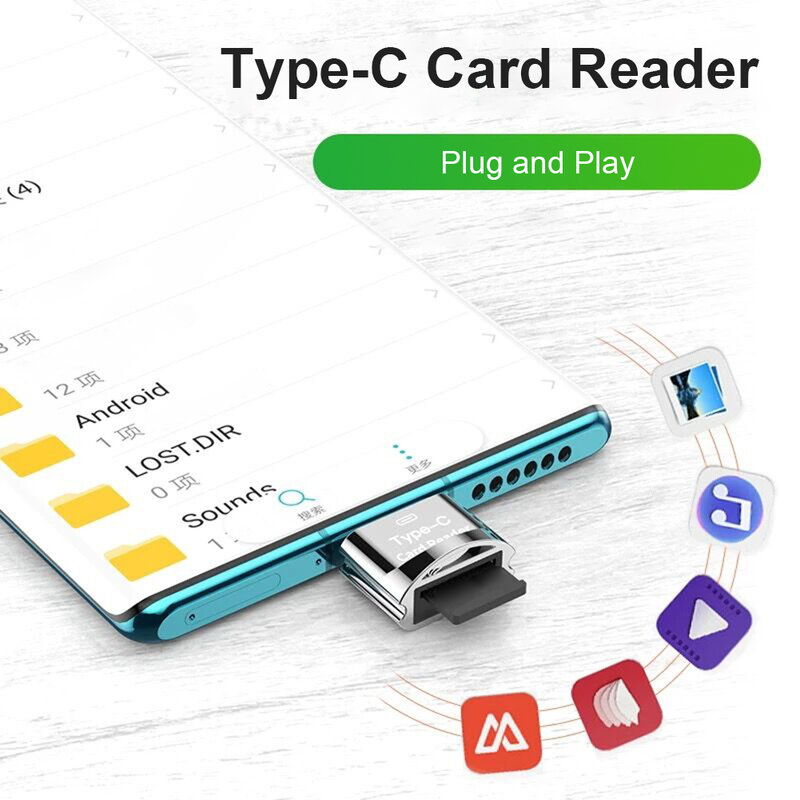 USB 3.1 타입 C to TF 어댑터 OTG 카드 리더, 휴대 전화 메모리 카드 리더, PC 노트북 용 고속 USB 어댑터