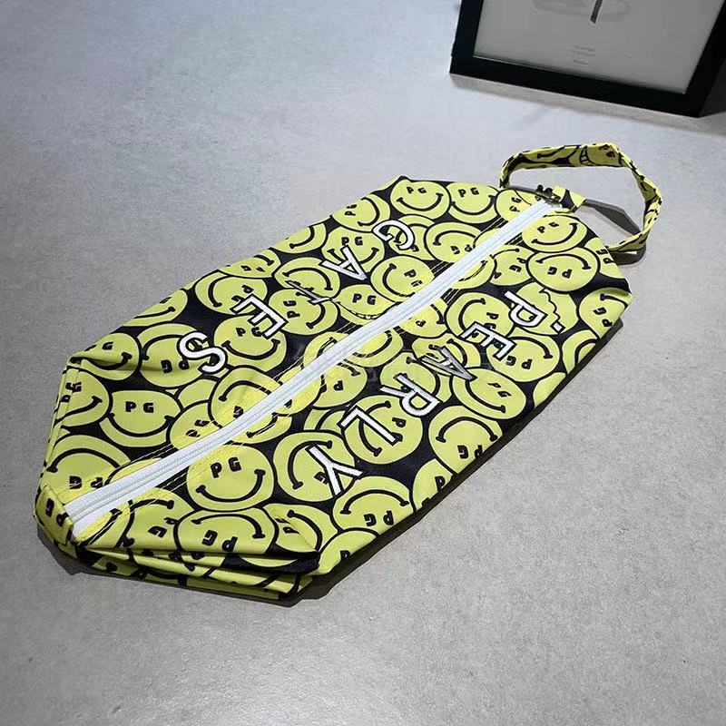 2022 new PG Golf Clutch Bag Smiley Face Storage Bag Foldable  Small Clothes  Handbag Shoe Bag