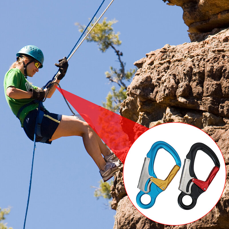 Hebilla de seguridad para escalada en roca al aire libre, gancho de mosquetón, cerradura maestra, accesorios para equipos de escalada al aire libre