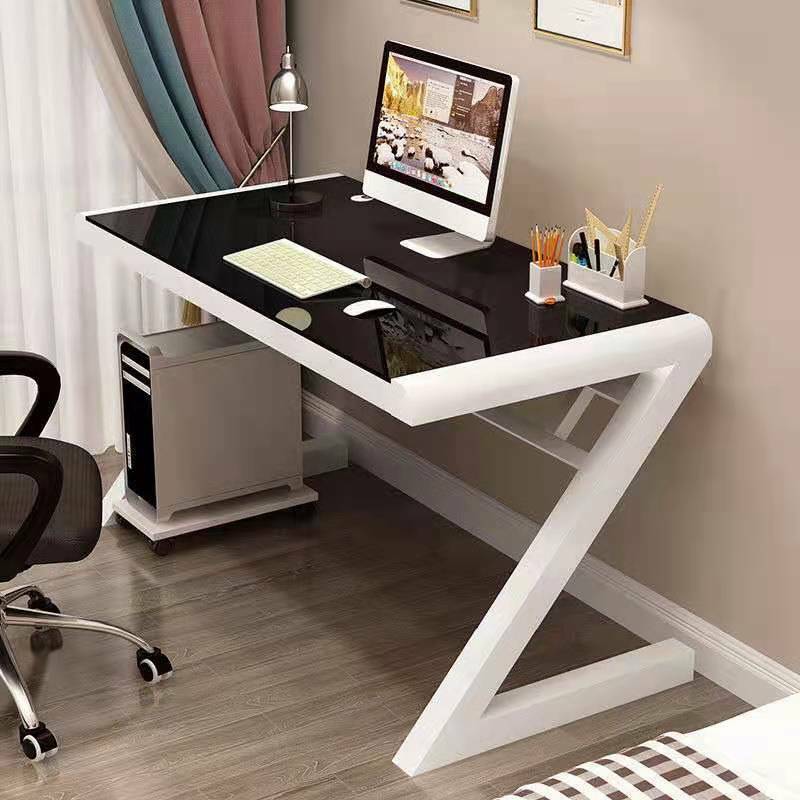 Vidro temperado mesa do computador escritório em casa simples e moderno mesa de estudo mesa de escritório mesa de jogos móveis muebles