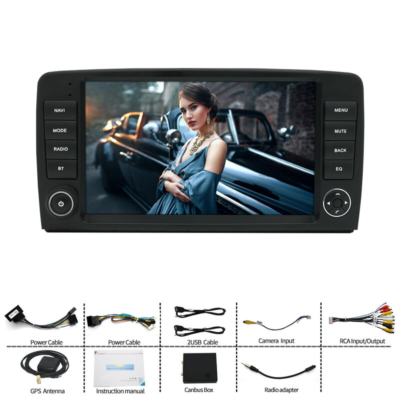 Android 11 Radio Stereo Otomatis untuk Mercedes-benz R-class/R300/R350/W251 2007-2011 Pemutar Multimedia Navigasi GPS Mobil
