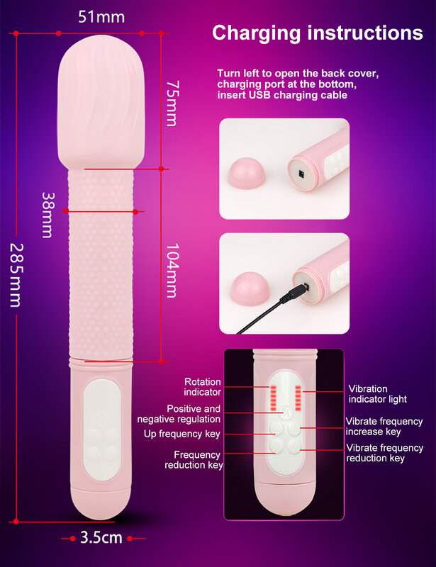 Powerful Magic Wand AV Vibrator Dual Motors Dildo Vibrators Sex Toys for Woman G-Spot Clitoris Massager Female Toy for Adults 18