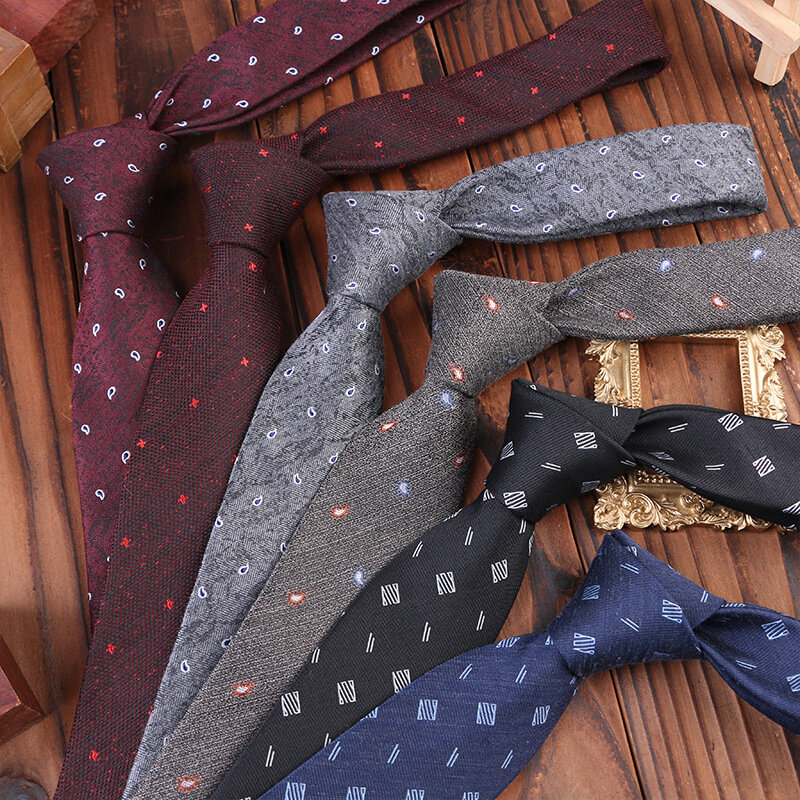 2022 novo bonito gravata masculina gravata poliéster gravata negócio 7cm