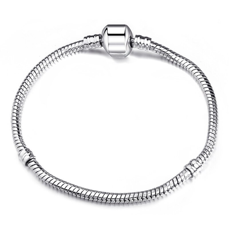 2022 NEW Quality Silver Snake Chain Fine Pandora Bracelet 925 Fit European Authentic Charm Bracelet for Women DIY Jewelry Making