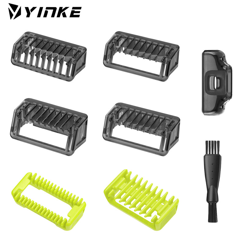 Yinke guia pente guardas para philips oneblade/uma lâmina pro qp2520 qp2530 qp2620 qp6520 aparador de barba barbeador kit substituição