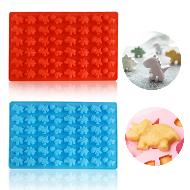 Silicone Chocolate Mold Animal Cake Biscuit Mold Baking Flip Sugar Candy Silicone Dinosaur Flip Sugar Candy Mold Baking Tools