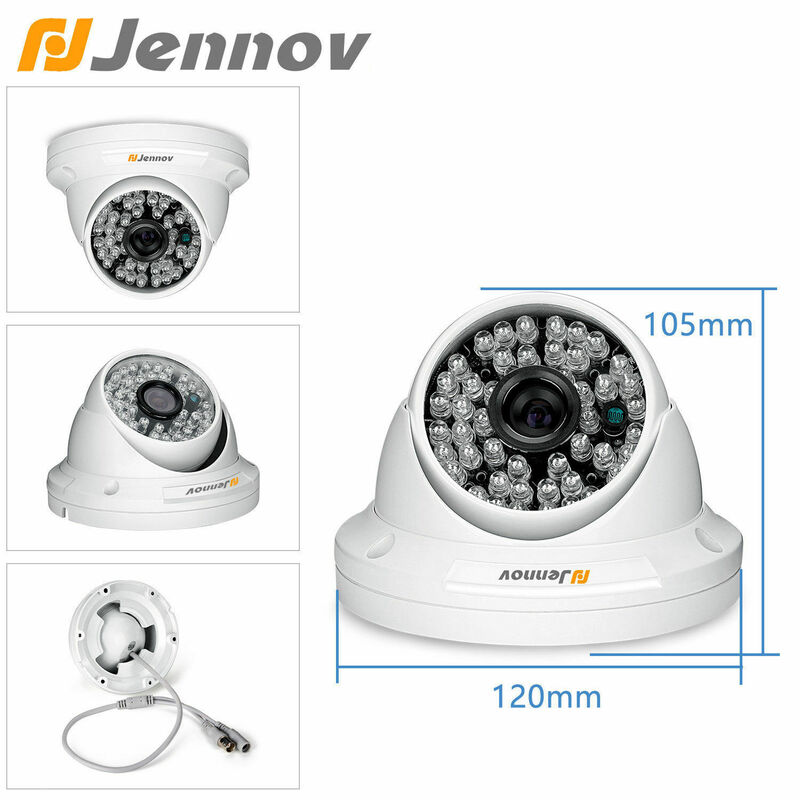 Cámara de seguridad CCTV para el hogar, sistema analógico de vigilancia DVR de 3,6mm con visión nocturna IR 48, 1200TVL