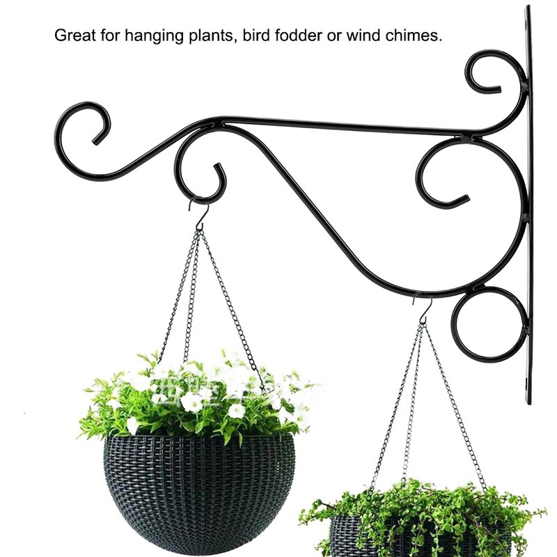 1PC Hängen Pflanzen Halterung Europäischen Stil Wand Pflanzer Haken Blume Topf Eisen Laternen Aufhänger für Garten Outdoor Indoor Terrasse