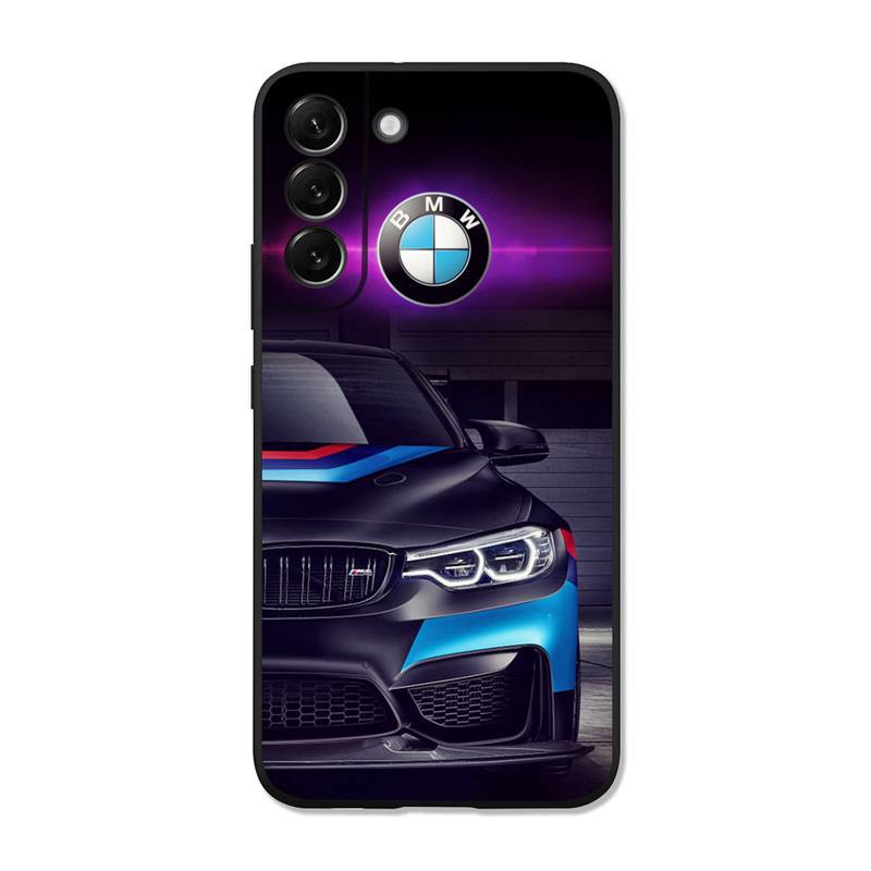 Capa de telefone de carro vermelha e azul esportiva para Samsung Galaxy, capa de silicone, S22, S21 Ultra, S20 FE, S9 Plus, S10, 5G Lite, 2020-BMW