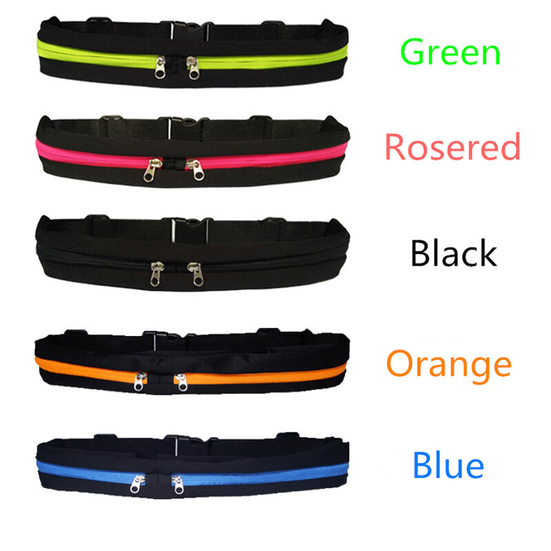 2022 New outdoor fitness running pockets waterproof anti-theft mobile phone pockets personal sports bag gym sports waist pockets