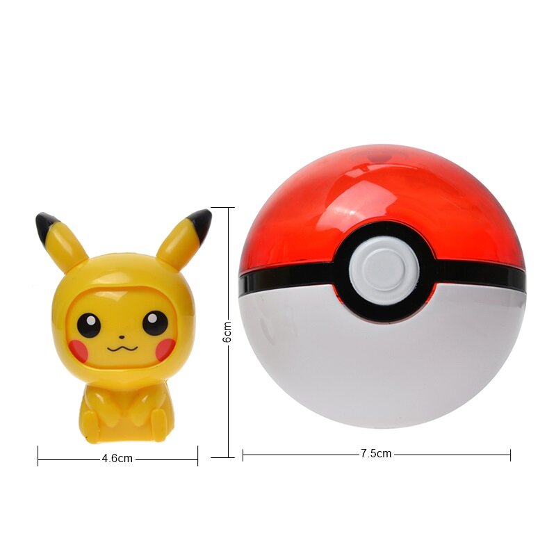 2022 The New Original Pokemon Ball Anime Figure Pikachu Gengar Charmander PokeBall Model Figure Toy For Children's Gifts