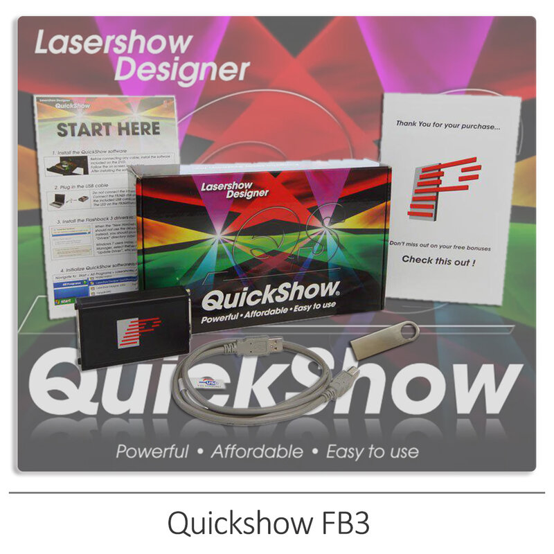 Perangkat Lunak Pertunjukan Lampu Laser Quickshow Profesional Pangolin FB3 Quickshow untuk Pertunjukan Lampu Laser Animasi Lampu Laser Satge DJ