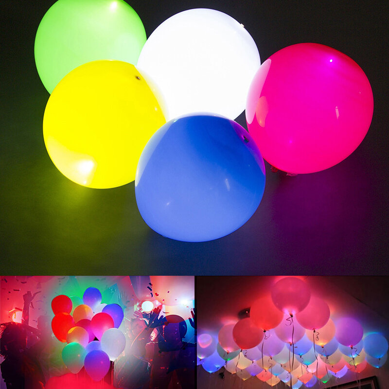 10 шт./лот Белый светодиодный воздушный шар, светящийся фонарик, мини-шар, лампа для бумажного фонаря, Рождество, свадьба, день рождения вечер...