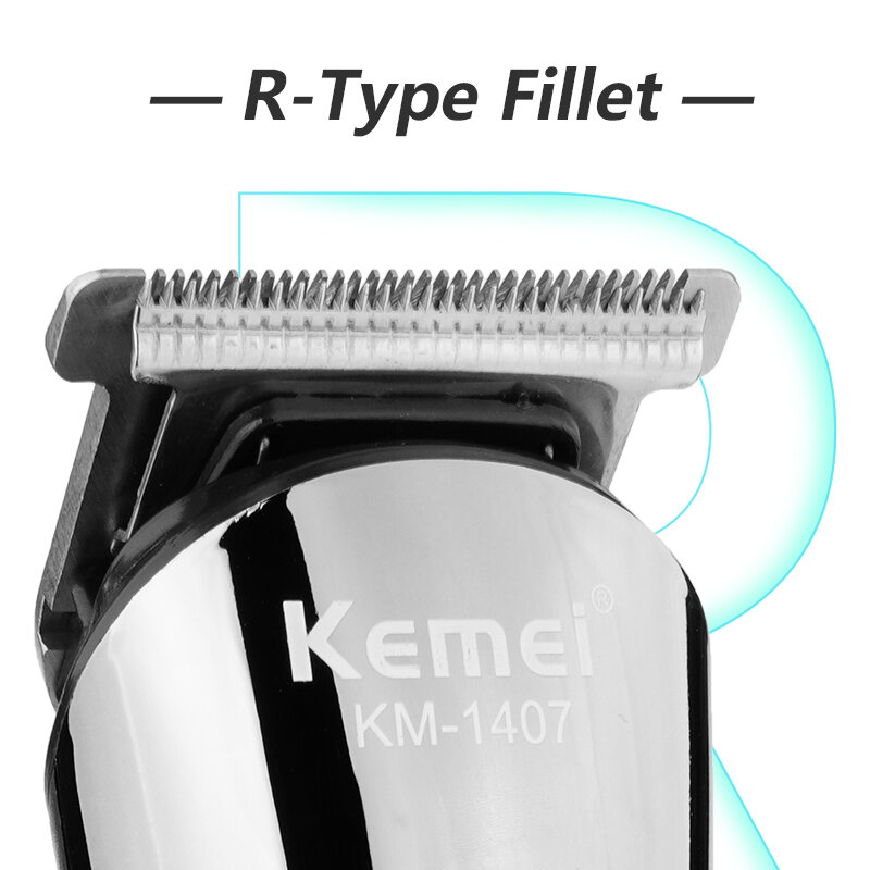 Kemei-máquina de cortar cabelo profissional multifunções, 3 em 1, sem fio, elétrica, corta barba, nariz e cabelo