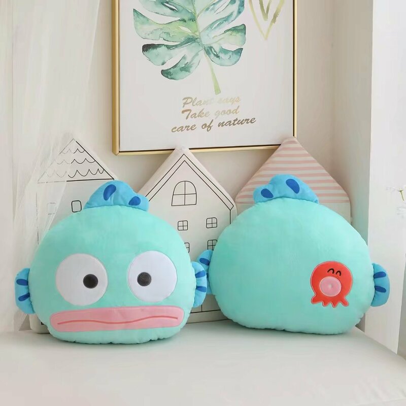 Cartoon Cute Little Monster Ugly Fish Hanton Plush Pillow Cushion Doll Birthday Gift Car Neck Pillow Bone Pillow Sofa Car Sleep