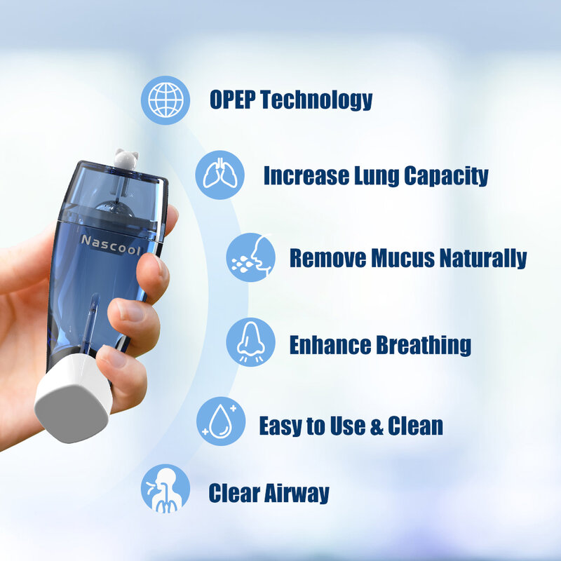 Perangkat Penghilang Lendir Latihan Pernapasan Expander Paru-paru Pelatih Otot Pernafasan Bantuan Dahak Terapi OPEP Bebas Obat