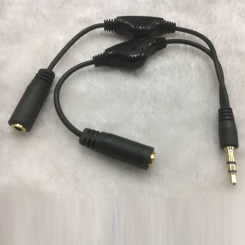 Auriculares de línea de Audio para parejas, divisor de auriculares con Control de volumen independiente, 10-100 piezas, 3,5mm, 1 en 2