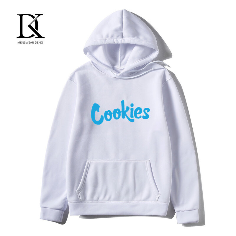 Casual Men's Hoodies Solid Colors Cookies Letter Print Tops Pullover Oversized Streetwear Coat Men Hoodie Tracksuit Sweatshirts