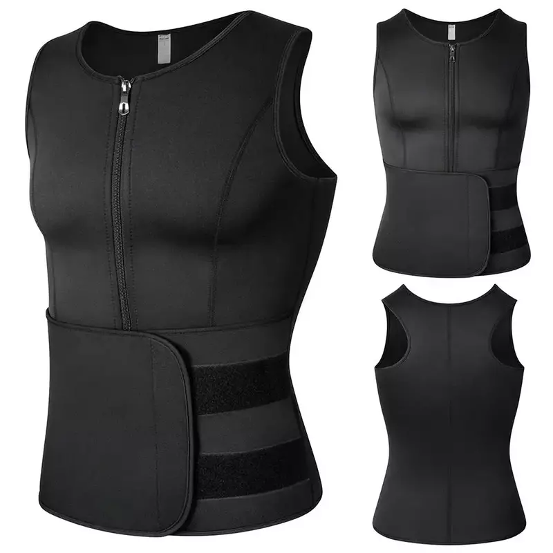 Mannen Taille Trainer Vest Corset Afslanken Body Shaper Neopreen Sauna Pak Zweet Shirt Compressie Ondershirt Workout Tank Tops