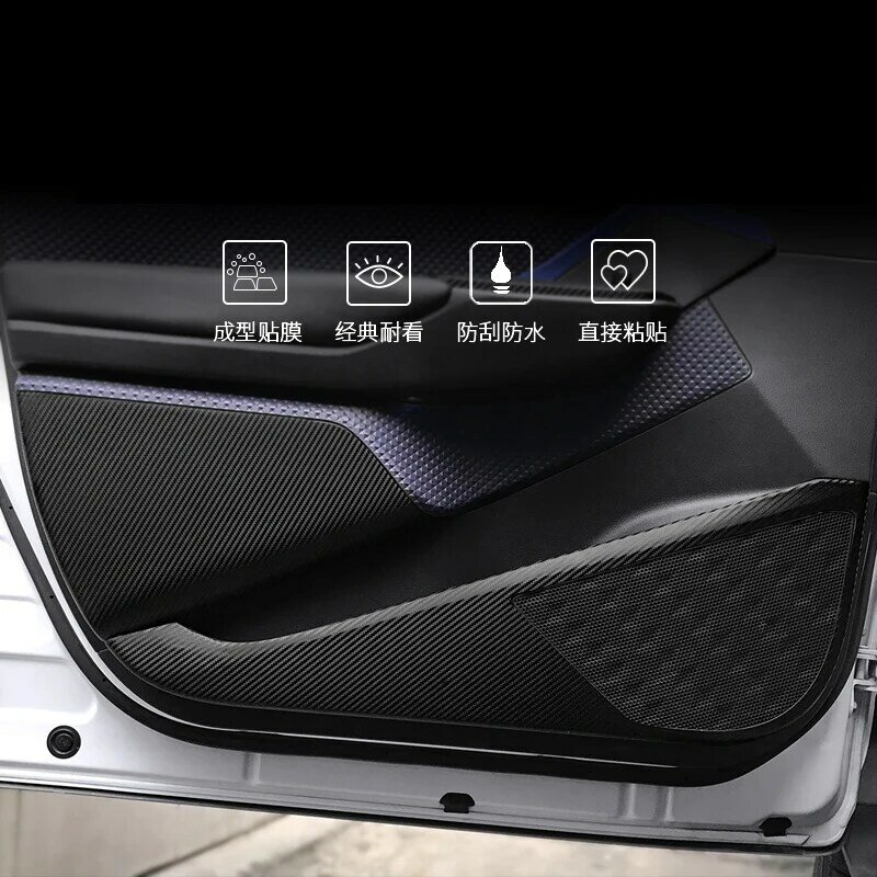 Película protectora de fibra de carbono para Toyota CHR C-HR, pegatina Interior de coche, Panel de navegación de engranaje de aire para puerta de Control Central, 2018-2022