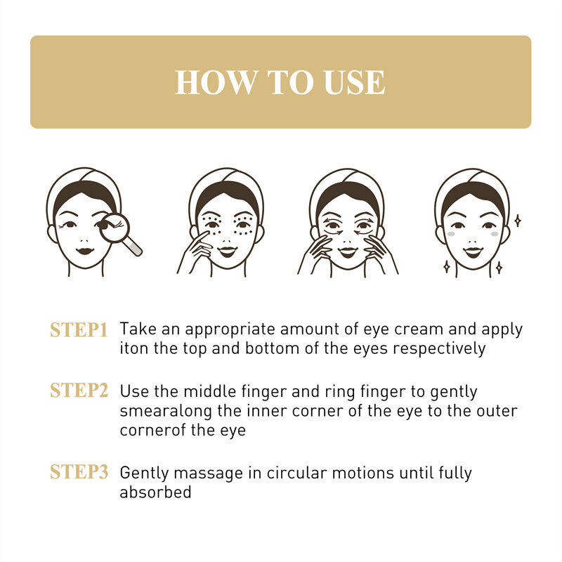 سيروم للعين مضاد للتجاعيد يزيل الهالات السوداء يعمل على تفتيح الخطوط الدقيقة والقضاء على الوذمة والتبييض وترطيب البشرة والعناية بالعين