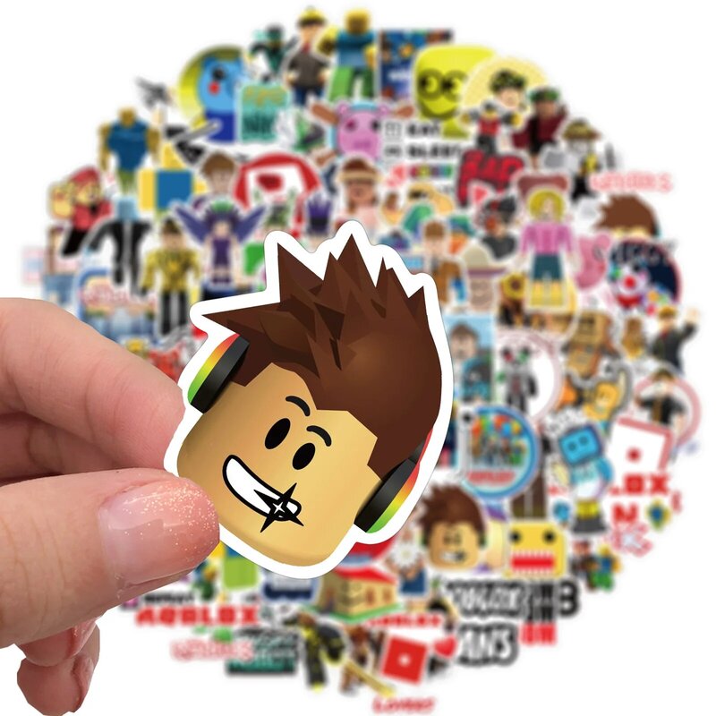 100pcs Cartoon Game Rob Stickers Diy Graffiti Anime Sticker Kids Toy for Children Laptop Skateboard Phone Motorcycle Decals